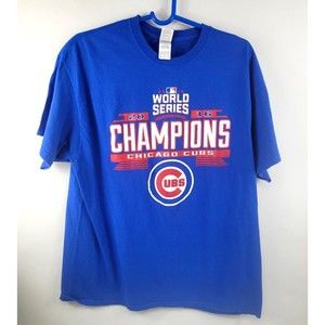 GILDAN  2016 World Series Champions Chicago Cubs Champs T Shirt - X Large